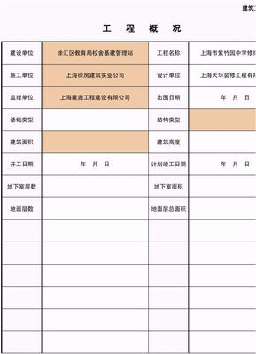 項目信息匯總表